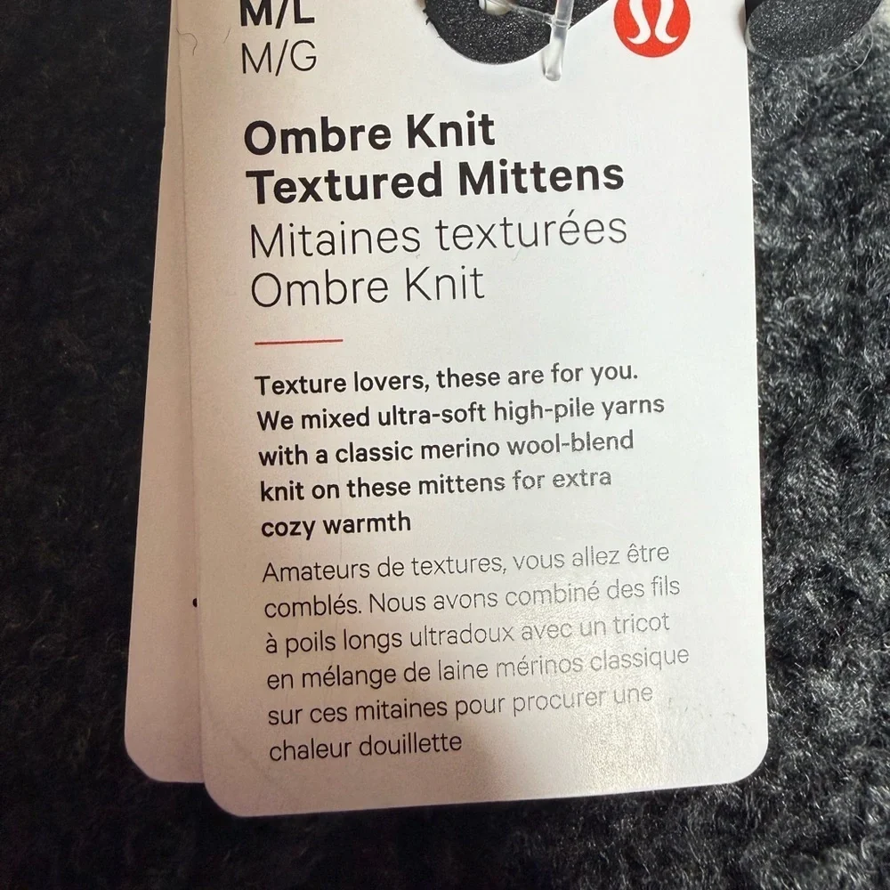 Lululemon Beanie + Mittens Set | Black & Graphite Grey | ONE SIZE/ML